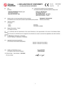 Prima pagină: Declarație de conformitate CE CP871K