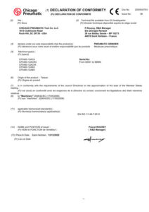 Prima pagină: Declarație de conformitate CE CP3450-12ACR4