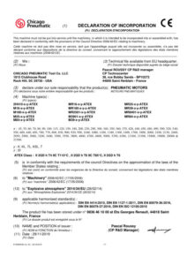 Prima pagină: Declarație de conformitate CE Motor pneumatic ATEX MR84-5000-K-ATEX