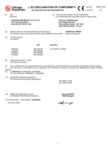 Prima pagină: Declarație de conformitate CE CP86300