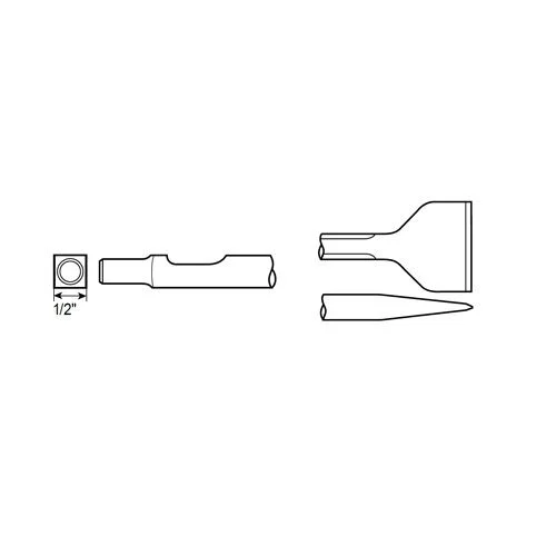 WIDE SCALING SHANK ISO SQUARE 1/2" — Chicago Pneumatic 8940162308