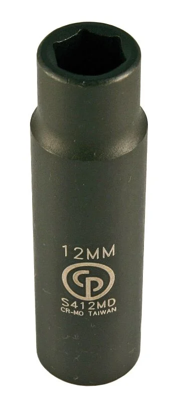 S412MD 1/2" DR. DEEP IMPACT SOCKET 12MM — Chicago Pneumatic 8940164002