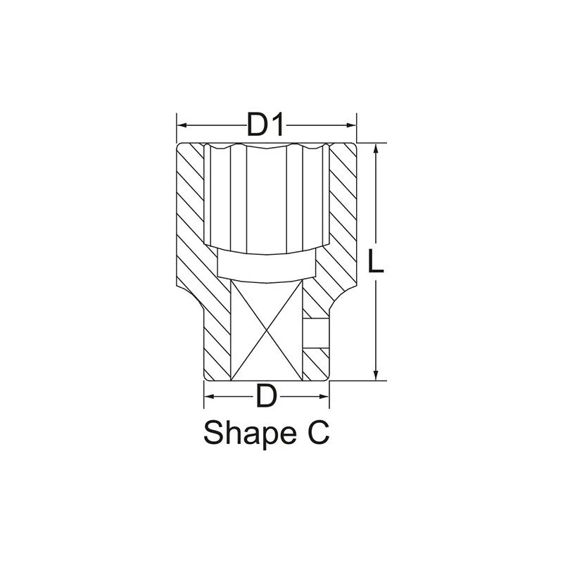 S638M 3/4" DR. STD IMPACT SOCKET 38MM — Chicago Pneumatic 8940164199