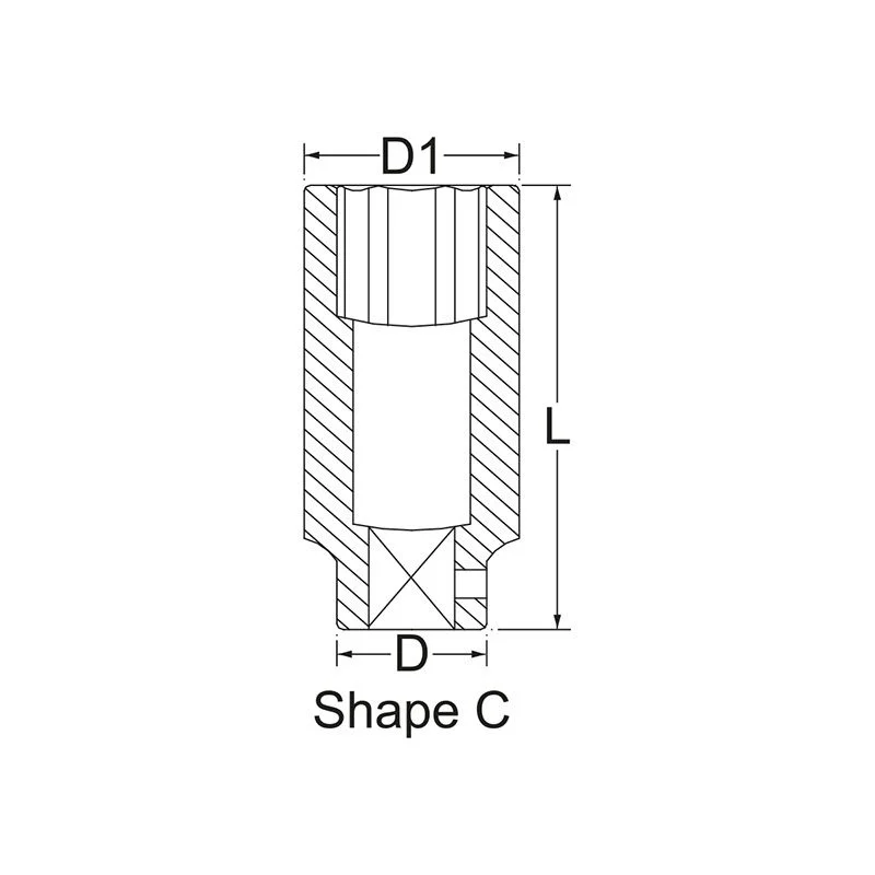 S855D 1" DR. DEEP IMPACT SOCKET 3-7/8" — Chicago Pneumatic 8940164398