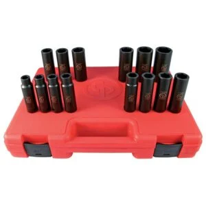 SS4114D 1/2"DR 14PCS MET DEEP IMP SET — Chicago Pneumatic 8940164459
