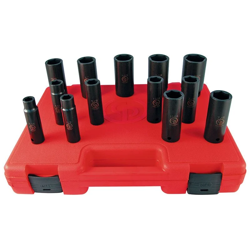 SS4013D 1/2"DR 13PCS SAE DEEP IMP SET — Chicago Pneumatic 8940164466