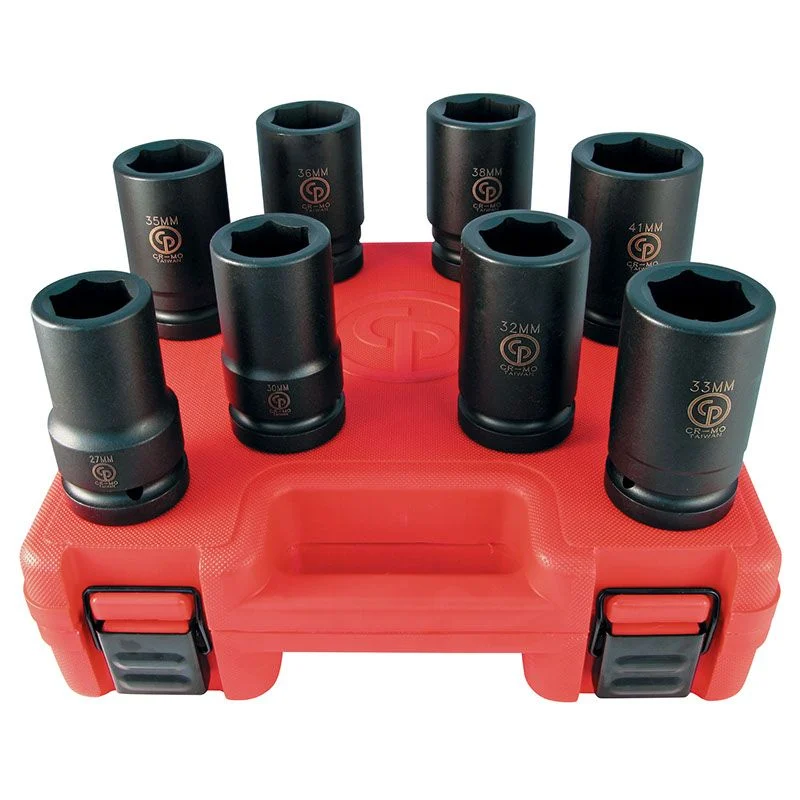 SS413DTW 1/2DR 3PC MET DEE THIN WALL SET — Chicago Pneumatic 8940166760