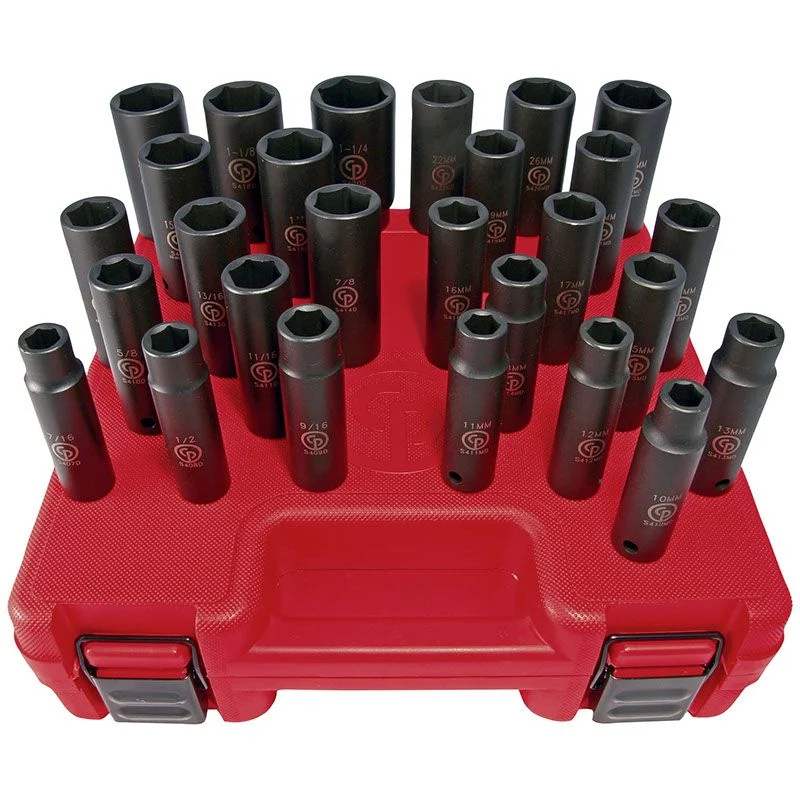 SS4229D 1/2 29PC DEEP MET&SAE MASTER SET — Chicago Pneumatic 8940166940