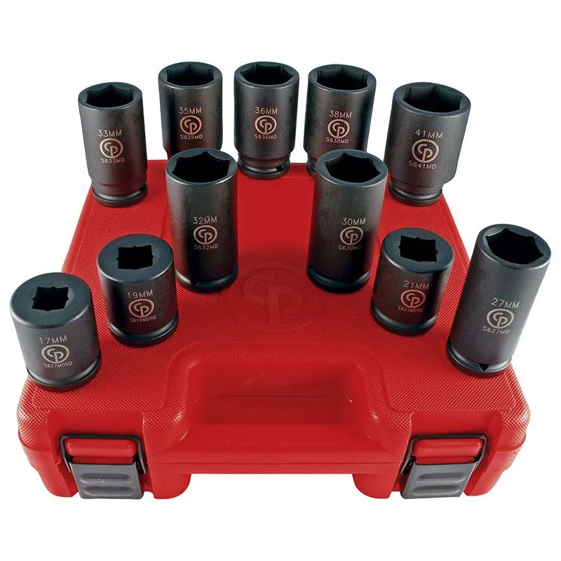 SS6111DWS 3/4" DR 11PC DEEP WS MET SET — Chicago Pneumatic 8940167072