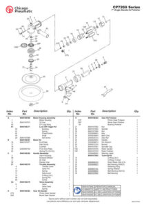 Prima pagină: Vedere explodată și lista de piese CP7269S