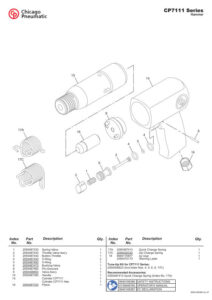 Prima pagină: Vedere explodată și lista de piese CP7111HK