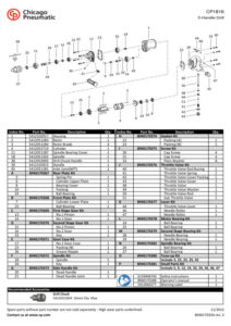 Prima pagină: Vedere explodată și lista de piese CP1816