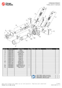 Prima pagină: Vedere explodată și lista de piese — 2/2 CP80030