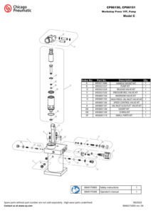 Prima pagină: Vedere explodată și lista de piese — 2/2 CP86150