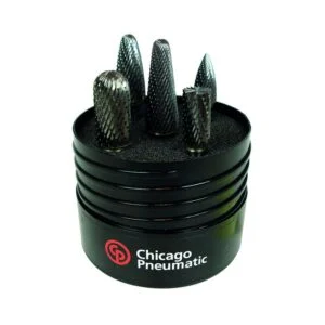BURR KIT DOUBLE CUT 6MM SHANK 5PC — Chicago Pneumatic 8940171787