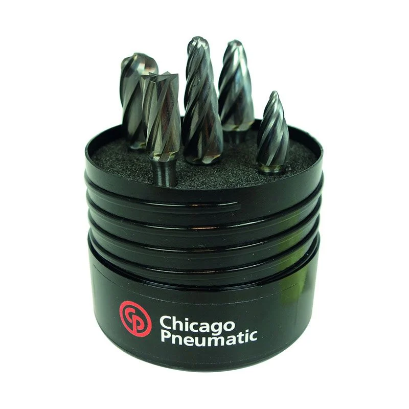 BURR KIT ALUMINIUM 6MM SHANK 5PC — Chicago Pneumatic 8940171788