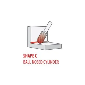BURR ALUMINIUM 3/8" HEAD SHAPE C IMP — Chicago Pneumatic 8940172229