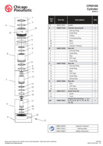 Prima pagină: Vedere explodată și lista de piese — 3/3 CP85100