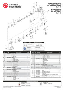 Prima pagină: Vedere explodată și lista de piese CP7300RQCC