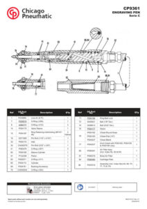 Prima pagină: Vedere explodată și lista de piese — 1/2 CP9361
