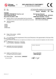 Prima pagină: Declarație de conformitate CE CP6300 RSR