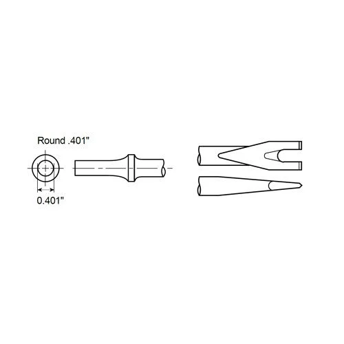 NUT SPLITTER SHANK ROUND .401" — Chicago Pneumatic A046044