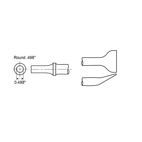 ANGLE SCALING SHANK ROUND .498" — Chicago Pneumatic A047051