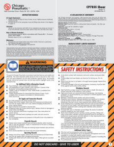Prima pagină: Instrucțiuni de siguranță CP785S