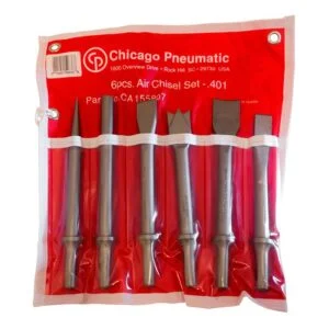 CHISEL SET 10,2MM RND SHANK (6 PCS) — Chicago Pneumatic CA155807
