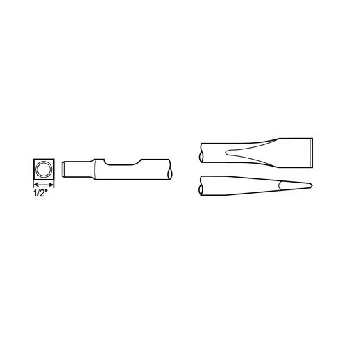 FLAT CHISEL SHANK ISO SQUARE 1/2" — Chicago Pneumatic WP123997