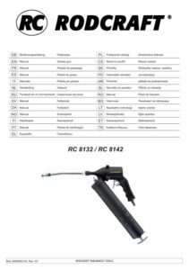 Prima pagină: Manual de utilizare Pistol de gresat pneumatic Rodcraft RC8132