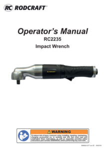 Prima pagină: Manual de utilizare Pistol de impact pneumatic 1/2″ cu profil jos Rodcraft RC2235