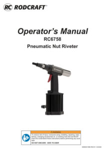 Prima pagină: Manual de utilizare Pistol pneumatic pentru piulițe-nit Rodcraft RC6758