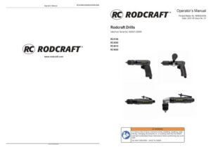 Prima pagină: Manual de utilizare Mașină de găurit pneumatică dreaptă Rodcraft RC4610