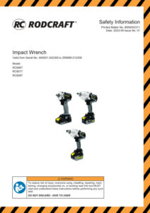 Prima pagină: Manual de utilizare Pistol de impact cu acumulator 1/2″ Rodcraft RC9067