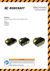 Prima pagină: Manual de utilizare Acumulator 18 V 6 Ah Rodcraft RC20BA60