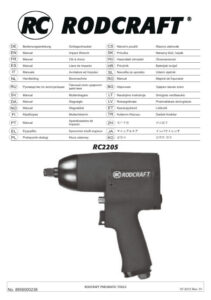 Prima pagină: Manual de utilizare Pistol de impact pneumatic 1/2″ Rodcraft RC2205