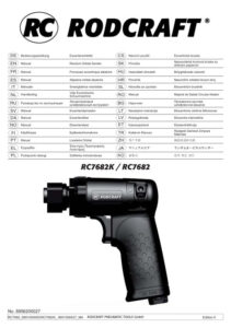 Prima pagină: Manual de utilizare Set șlefuitor pneumatic cu excentric Rodcraft RC7682K