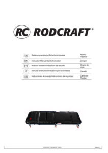 Prima pagină: Manual de utilizare Pat de mecanic pe roți 2 în 1 Rodcraft RSF01